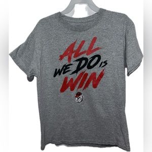 Boys UGA “All We Do Is Win” Russell Athletic Short Sleeve Tee Shirt